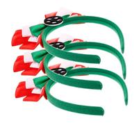GALPADA 3pcs Green White Red Football Headband Satin Hairband Sports Headband for Football Party Soccer Charm Sports Events Cheer