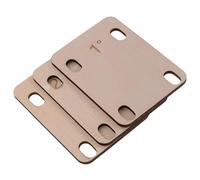 GALPADA 3pcs Guitar Neck Shims Bass Guitar Neck Spacer Wood Parts Precise Adjustment Improving Comfort Khaki for Bassist Guitarist