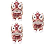 GALPADA 3pcs Keychain Lion Dancing Pattern Creative Chinese Style Keyring Accessory for Car Keys Lightweight and Practical for All Occasions
