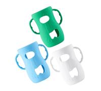 GALPADA 3pcs Large Baby Bottle Sleeve Protectors with Handles for Glass Bottles Anti-Breakage Feeding Sleeve Set for Infant Nursery Use