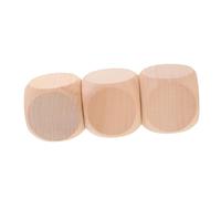 GALPADA 3pcs Large Unfinished Wooden Dice for DIY Crafts and Games Smooth Blank Wood Cubes for Painting Hand Eye Coordination Development Natural Balanced