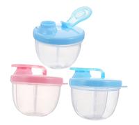GALPADA 3pcs Milk Powder Dispenser with Sealed Compartments Formula Container for Travel and Outdoor Use Multi Function Snack and Food Organizer in Blue and Pink
