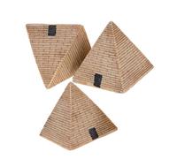 GALPADA 3pcs Mini Resin Pyramid Sculpture Authentic Ancient Egyptian Figurines with Intricate Detailing Decorative Desktop Ornaments for Psychological Therapy Education and Sensory