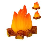 GALPADA 3Pcs Miniature Fake Campfire Model Props for Dollhouse Decoration Realistic Fire Flame Landscaping Accessories for Party Decorations and Imaginative Play
