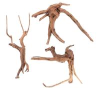 GALPADA 3Pcs Natural Driftwood Aquarium Adornments Unique Fish Tank Decorations Reptile Ornaments Realistic Driftwood Crafts for Aquatic Landscapes Random Styles