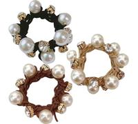 GALPADA 3pcs Pearl Hair Ropes Hair Accessories for Women with Elegant Design Comfortable to Wear for Stylish Ponytail and Everyday Use