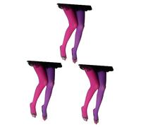 GALPADA 3pcs performance legging tight sheer stocking Two Toned Full Footed Tights stockings high waisted leggings for women filled stockings for adults clothing Miss clown