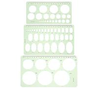 GALPADA 3pcs Plastic Drawing Templates Geometric Drawing Template Rulers Creative Appearance Safe Material Measuring Tool for Office and Home Use by Architects and Artists