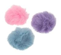 GALPADA 3pcs Plush Furry Microphone Windscreens with Clip-on Design for Lavalier Lapel Mic 0.5-1.2cm, Wind Noise Reduction Covers Suitable for Outdoor Interviews and Speeches