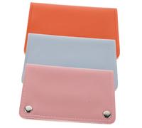 GALPADA 3pcs Portable Nail Drill Bit Holder Case with Protective Lining Clear Display for Easy Selection Storage Bag in Blue Pink Orange Convenient Organizer for Mobile Nail Techs and