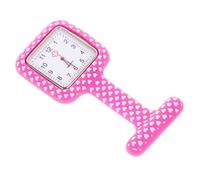 GALPADA 3pcs Printed Hanging Nurse Watch for Women Ladies Square Silicone Medical Pocket Watch for Nursing Shifts Random Color