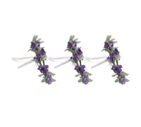 GALPADA 3pcs Purple Lavender Bridal Floral Headband Flower Crown Hairband Wreath with Comfortable Fit and Versatile Use for Women Beach Vacations and Photoshoots