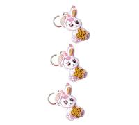 GALPADA 3pcs Rabbit Keychain Bag Charm Cartoon Keychain Chinese Decor Keychain Year of The Rabbit Lovely Key Ring Key Ring Decor Bunny Decor Keychains Bag Hanging Ornament Leather