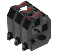 GALPADA 3pcs Recorder Ink Ribbon Cartridge Black Red for Clock Machines Compatible with Sturdy Frame