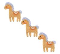 GALPADA 3pcs Sew on Horse Patches for Jackets and Hats, Cartoon Embroidered Appliques with Beading Felt and Plastic, Sturdy Non-Woven Fabric for Travel and DIY Clothing Decoration