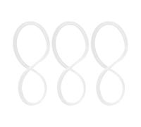 GALPADA 3pcs Silicone Lunch Box Seal Replacement Gaskets round White High-temperature Resistant Microwave-safe Insulated Box Accessories for Outdoor Picnics and Daily Lunches