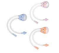 GALPADA 3Pcs Silicone Nasal Aspirators Anti-Reflux Mouth Suction Nose Cleaner for Snot Removal with Detachable Design Easy to Clean and Safe for Newborns