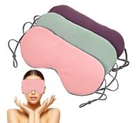 GALPADA 3pcs Sleep Mask Eye Mask Soft and Comfortable Lightweight Polyester Fabric Portable Eye Shade Cover for Home and Train Use Suitable for Men and Women