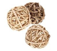 GALPADA 3pcs Small Animal Chew Grass Balls for Rabbits Guinea Pigs Hamsters and Chinchillas, Natural Grass Material with Easy to Grip Design, Minimising Destructive Habits, Suitable