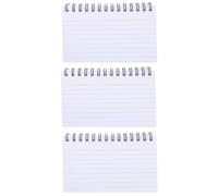 GALPADA 3pcs Small Spiral Notepads Memo Pads Tear off Note Pads with White Paper and Aluminum Alloy Cover, Flat Page Writing, for Daily Plans and Drawer Organization