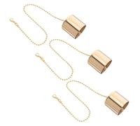 GALPADA 3pcs Solid Brass Candle Snuffer with Chain Flame Extinguisher Cap for Oil Lamps Wine Bottle Candles Tea Light Extinguishing Tool