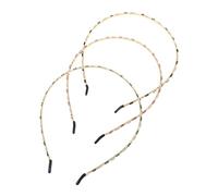 GALPADA 3pcs Thin Rhinestone Headbands for Women, Sparkling Simulation Crystal Hairbands in Black Green Purple, Embellished Fancy Hair Accessories for Bridal and Daily Wear