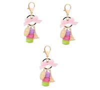 GALPADA 3pcs Three-Layer Macarons Model Keychain Stylish Resin Eiffel Tower Pendant for Bags Purses and Backpacks Keyring Accessory for Collectors and Fans