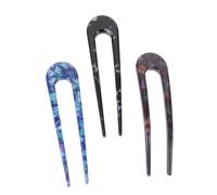 GALPADA 3pcs U Shaped French Hair Pins for Thick Hair Womens for Daily and Formal Styles