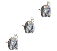 GALPADA 3pcs Unicorn Iridescence Mini Wallet Zip Pouch for Women Coin Purse Portable Storage Bag