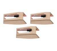GALPADA 3pcs Vintage Turntable Needles Replacement for Record Players Aluminum Rod Phonograph Stylus Compatible with Various Models Clear Sound Quality and Stylish Gold Design
