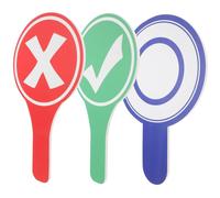 GALPADA 3pcs Voting Paddles Red Green Blue Board True False Signs for Classroom Teacher Student Interaction Event Supplies