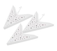 GALPADA 3pcs White Paper Christmas Star Lanterns Hanging Decorations with 3d Nine Pointed Origami Star Shape, for Many Occasions Including Christmas Layout Props and Creating Romantic Warm