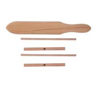 GALPADA 3pcs Wooden Pancake Spatula and Crepe Spreader Set with 12cm Beech T-Shaped Scrapers, Non-Stick Cooking Utensils for Home Pancake and Crepe Making