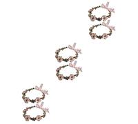 GALPADA 3sets Elegant Floral Headband Bridal Hair Piece Wedding Hairband Floral Headdress Flower Girl Crown for Party 2pcs*3
