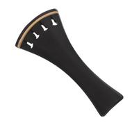 GALPADA 4/4 Violin Tailpiece with Fine Tuners Solid Wood Inlay Tailpiece for String Instruments Ebony and Boxwood Design Professional Replacement for Musicians
