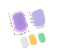 GALPADA 4 Boxes Portable Travel Soap Sheets for Hand Washing and Body Cleansing Lavender Milk Lemon Scents Compact Disposable Soap Paper for Outdoor and Hotel Use Random Color