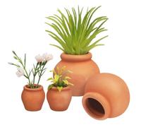 GALPADA 4 Pack Terracotta Pots Mini Succulent Plant Pot for Small Plants Clay Flower Pot Nursery Containers for Cactus Indoor Windowsill Home Garden 3.50 X 3.20 X 2.20Cm