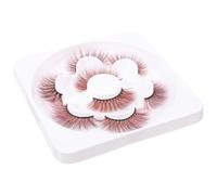 GALPADA 4 Pairs Colored False Eyelashes for Women Soft Natural Look Fake Lashes for Parties Weddings and Special Occasions Enhance Your Beauty with Stylish Designs