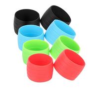 GALPADA 4 Pairs Silicone Handlebar Tape Fixing Loops Non-slip Soft Rings for Road and Mountain Bikes Weather-resistant Bicycle Grip Protection Sleeve