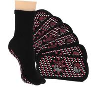 GALPADA 4 Pairs Thermal Socks for Winter Women Men Mid-calf Breathable Foot Warmer Socks with Silicone Massage Spots Anti-slip Design Comfortable Fit for Outdoor Skiing and Daily Wear