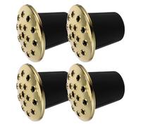 GALPADA 4 Pcs Lotus Design Grave Flower Pots with Plastic Memorial Vase for Cemetery Decorations Lightweight Weatherproof Holders for Headstones and Grave Markers