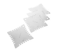 GALPADA 4 Pcs Stainless Steel Guitar Radius Gauge Measuring Tool for Fingerboard Fret Slot Depth Bridge Height String Action Multi Instrument Compatible with Electric Guitar Bass Banjo