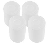 GALPADA 4 Pcs White Office Chair Gas Lift Covers, Anti-dust Cylinder Sleeves Non-Slip Three-Section Design, Hydraulic Piston Protector Accessories for Chair Base Replacement