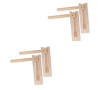 GALPADA 4 Pcs Wooden Ratchet Noise Maker Traditional Musical Instrument for Educational Sound Fall Resistant Material for Parties and Rhythm Development