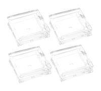 GALPADA 4 Pieces Refillable Square Eyeshadow Pans Hand-held Plastic Makeup Storage for Travel Blush and Highlight Application