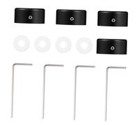 GALPADA 4 Sets Aluminum Alloy Effects Pedal Footswitch Toppers with Screws Guitar Foot Pedal Button Caps for Electric Guitar Effects Lightweight Protective Covers for Footswitch Buttons