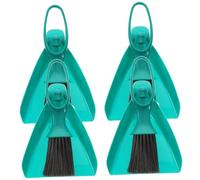 GALPADA 4 Sets Mini Broom and Dustpan Set Sky-Blue Compact Cleaning Tools for Desktop Keyboard Pet Hair Small Space Cleaning Plastic with Hanging