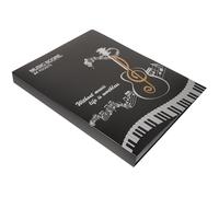 GALPADA 40 Pages/Binder Document Folder File Folder Waterproof Sheet Simple Design Stylish Black for Piano Playing Musicians Students Reduces Page Turning Time Fixes Large Amount of