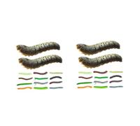 GALPADA 40 Pcs Plastic Caterpillar Model Realistic Crawling Worm Educational Science Learning Kit for Halloween Party Favors Boost Imagination and Motor Skills