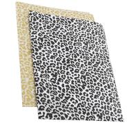 GALPADA 40 Sheets Floral Gift Wrapping Tissue Paper Black and Gold Leopard Print Moisture Resistant Packing Paper for Clothing Shoes DIY Arts and Crafts for Gift Decoration and Party